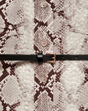 Mango Serpi Snake Primt Midi Dress