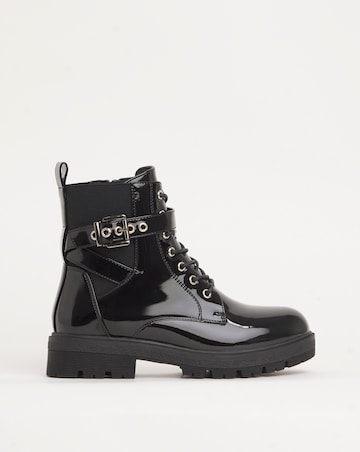 Lindsay Lace Up Utility Ankle Boot Wide E Fit