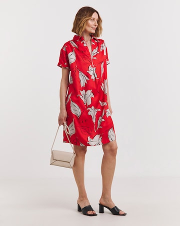 Zip Collared Tunic Dress