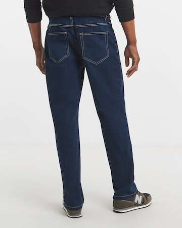 Straight Fit Stretch Jeans Rinse Wash