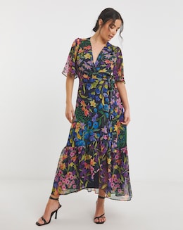 Hope &amp; Ivy Nesta Maxi Wrap Dress