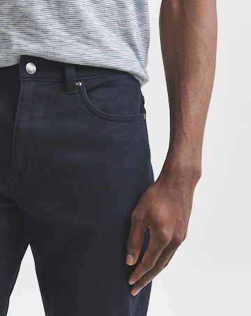 Straight Fit Stretch Gabardine Jean Navy