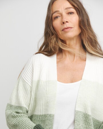 Edge to Edge Ombre Striped Cardigan