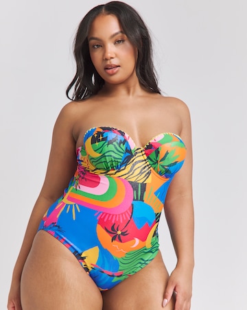 Underwired Bandeau Swimsuit With Detachable Straps