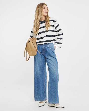 Black & White Stripe Pure Cotton Long Sleeve Top