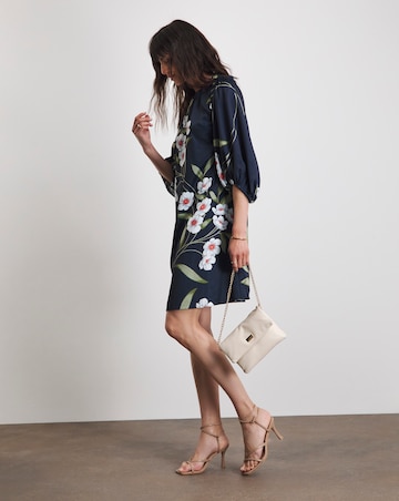 Joanna Hope Satin Floral Shift Dress
