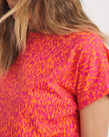 Longline Short Sleeve Curved Hem Top