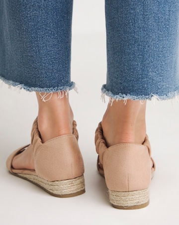Candace Twin Strap Espadrille Sandals - Extra Wide Fit (EEE)