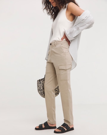 Camel Stretch Utility Tapered Chino Trousers