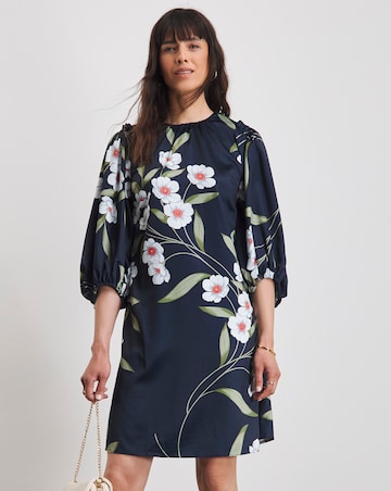 Joanna Hope Satin Floral Shift Dress