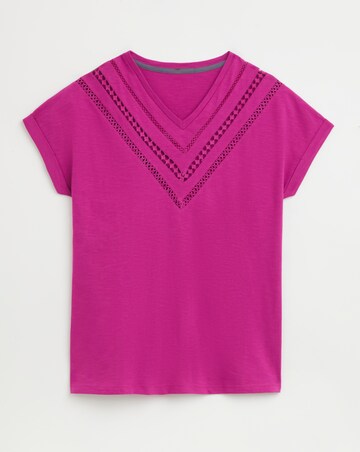 Julipa Pure Cotton Lace Trim T-Shirt