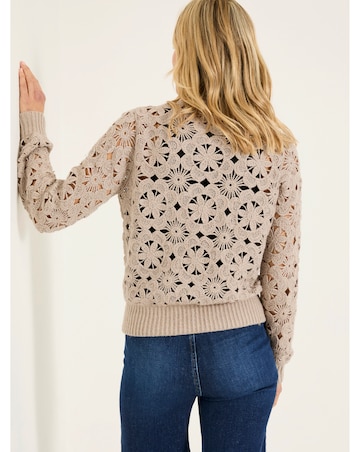 Fatface Cara Crochet Cardi