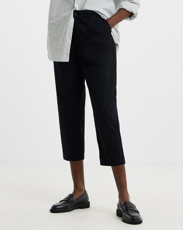 Black Stretch Cropped Chino Trouser
