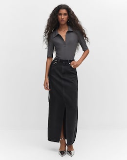 Mango Aida Denim Maxi Skirt