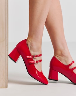 Kody Mary Jane Block Heeled Shoes - Extra Wide Fit (EEE)