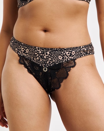 Simply Be Animal Print Open Thong