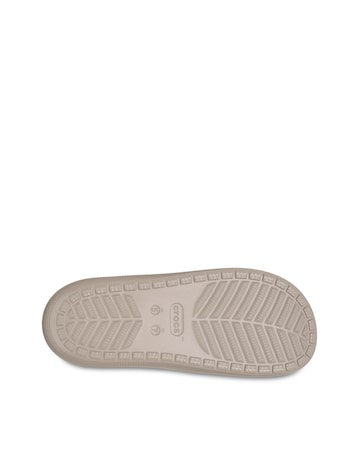 Crocs Taupe Classic Two Strap Slider Sandals- Standard Fit (D)
