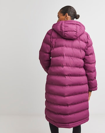 Snowdonia Pink Showerproof Long Padded Jacket