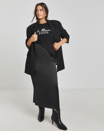 Black Oversized Paris Graphic T-Shirt