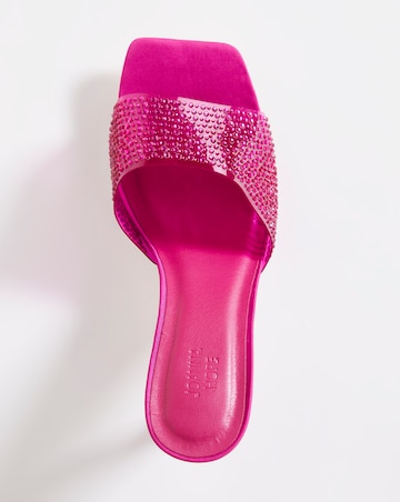 Joanna Hope Diamante Mule Sandal - Wide Fit (E)