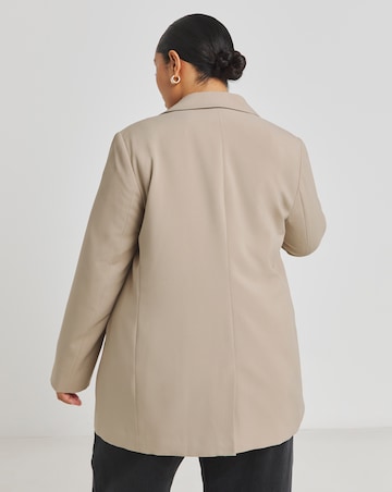 Simply Be Neutral Single Breasted Blazer