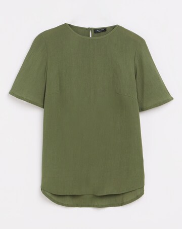 Crinkle Boxy Fluted Sleeve Top