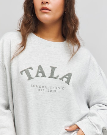 TALA Borg Logo Oversized Volley Crew Sweat