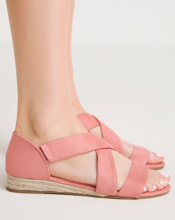 Sonya Soft Strap Espadrille Sandals - Extra Wide Fit (EEE)