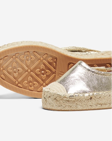 Only Emma Metallic Espadrille Standard Fit With Lace Up Ankle Tie