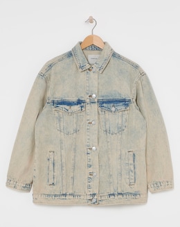 Simply Be Light Wash Boyfriend Denim Jacket