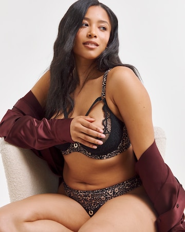 Simply Be Animal Print Balcony U/W 1/4 Padded Bra