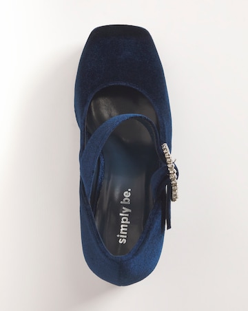Dinah Mary Jane Platform Heeled Shoes Ex Wide Fit