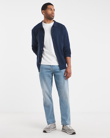 Navy Soft Touch Collared Cardigan