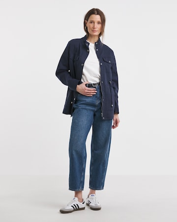 Navy Stretch Utility Jacket
