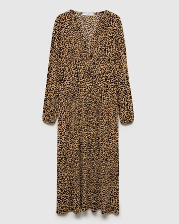 Mango Lin Leopard Midi Dress