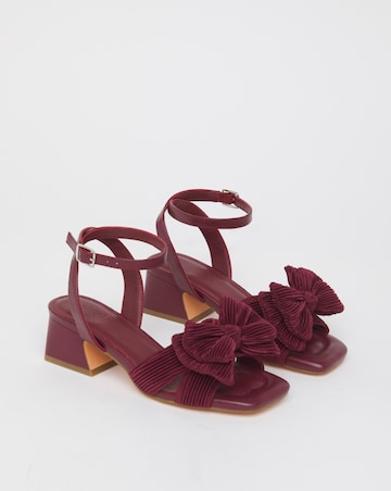 Monet Double Bow Low Block Heels - Wide Fit (E)