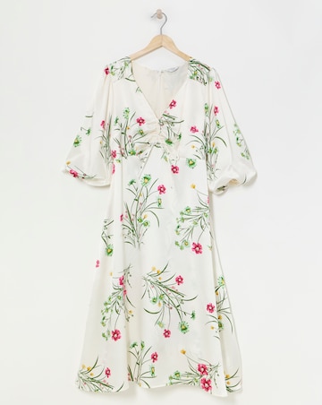 Joanna Hope Ruched Front Midi Dress