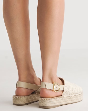 Mylene Slingback Flatform Espadrille Sandals - Extra Wide Fit (EEE)