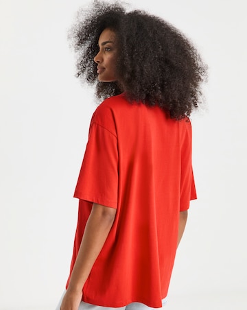 Simply Be Red Tomatoes Graphic Oversized T-Shirt