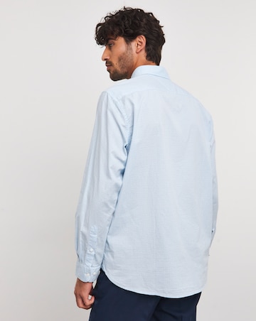 Tommy Hilfiger Blue Stripe Soft Flex Long Sleeve Shirt