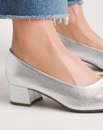 Orlia Flexi Sole Block Heel Court Shoes - Extra Wide Fit (EEE)