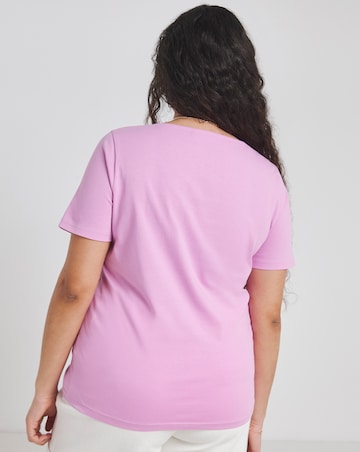 Simply Be White, Pink & Orange 3 Pack Slash Neck Tops