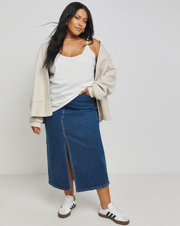 Simply Be Ivory Scoop Neck Cami