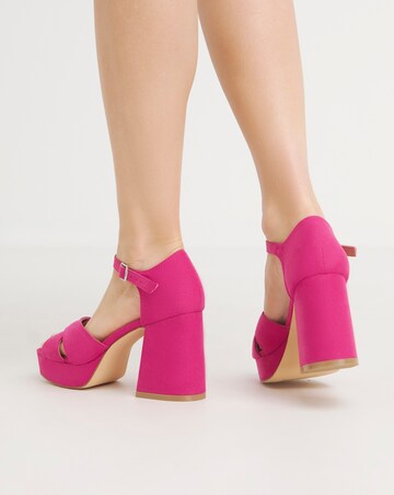 Mia Cross Front Platform Heeled Sandals Standard D Fit