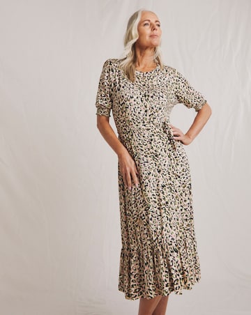 Julipa Button Front Dress with Shirring