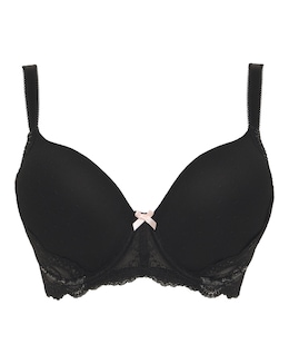 Figleaves Juliette Lace T Shirt Bra A-G - Black