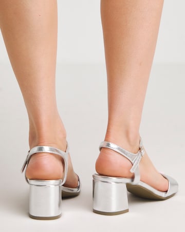 Kylie Barely There Block Heeled Sandals Extra Wide EEE Fit