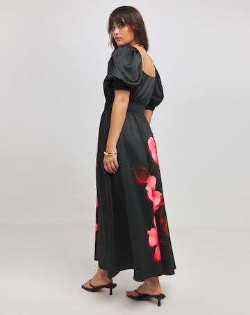 Flounce London Printed Satin Midaxi