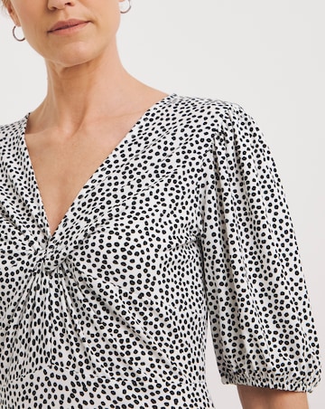 Twisted Front Midi Dress