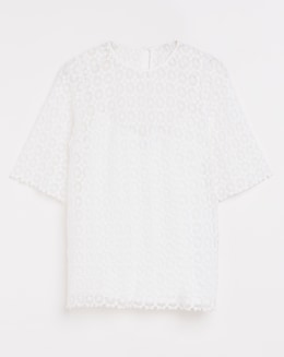 Short Sleeve Lace Top With Cami
